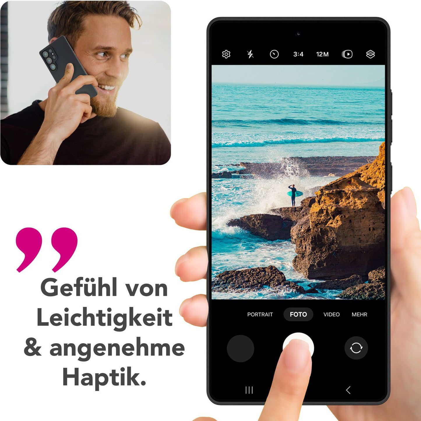 NALIA Matte Silikonhülle für Samsung Galaxy S25 Ultra – Slim, Schwarz & Rutschfest – STRIDER (Soft Case, Kameraschutz & Stoßfest) – Marke aus Berlin