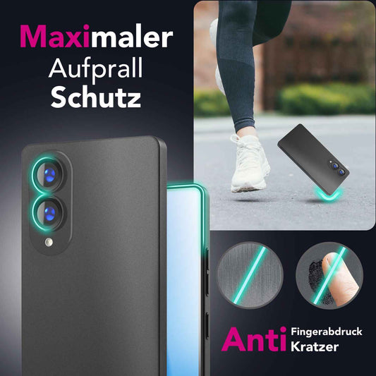 NALIA Ultra Slim Hardcase für Samsung Galaxy S25 Edge – Matt & 0.3mm Dünn – PHANTOM (Dünnes Cover & Kamera-Vollschutz) – Marke aus Berlin
