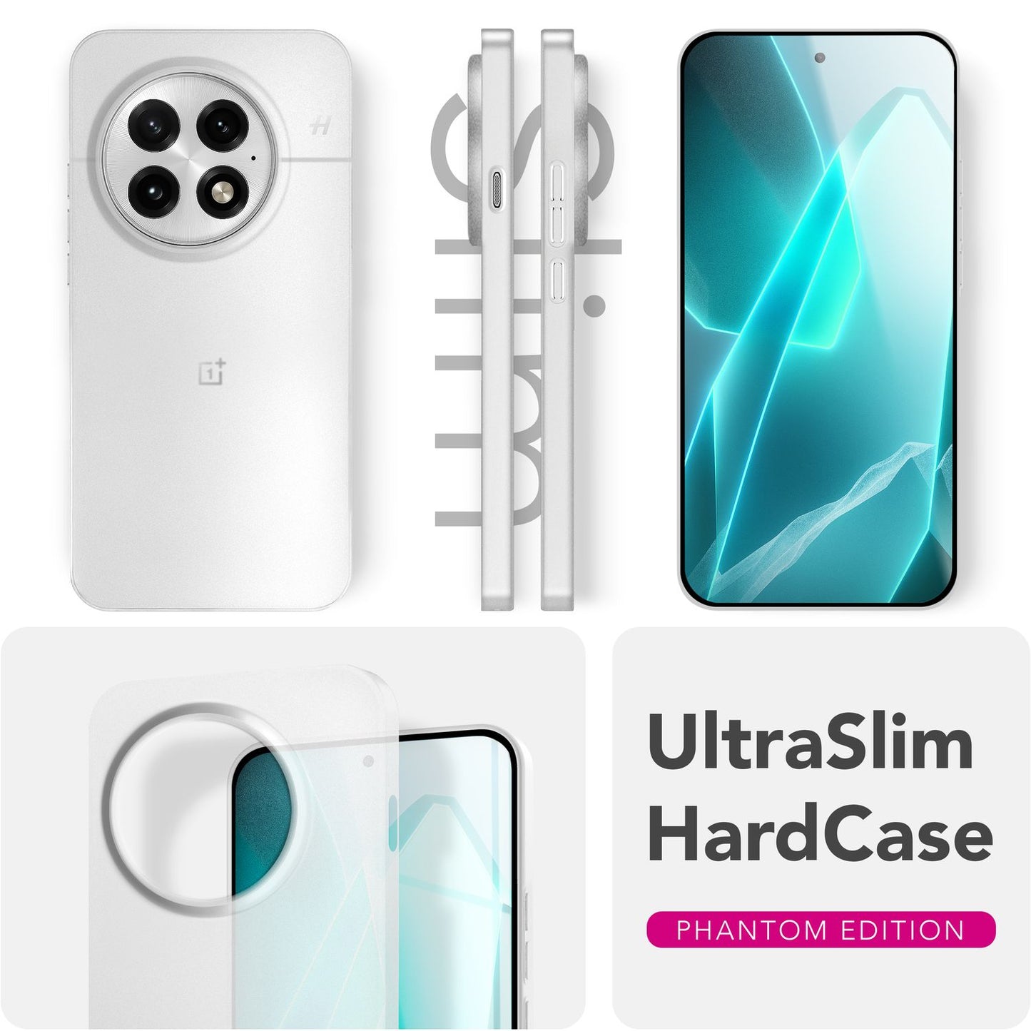 NALIA Ultra Slim Hardcase für OnePlus 13 – Matt & 0.3mm Dünn – PHANTOM (Dünnes Cover & Kamera-Vollschutz) – Marke aus Berlin