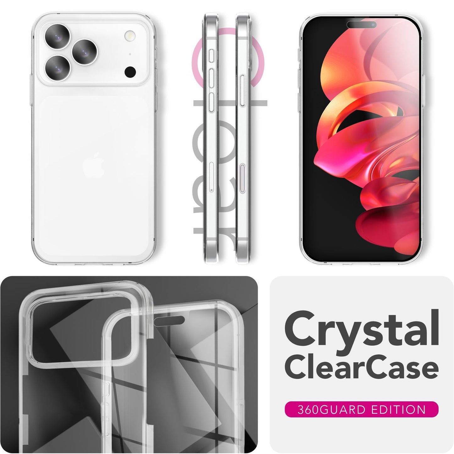 NALIA 360° Hülle für iPhone 17 Pro – Vorne & Hinten Schutz – 360GUARD (Full-Body Case) – Marke aus Berlin