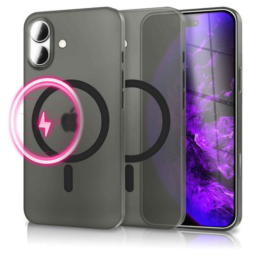 NALIA Ultra-Slim Hardcase für iPhone 17 – MagSafe kompatibel & 0.3mm Dünn – THINIX (Matte Semi-Transparente Hülle) – Marke aus Berlin