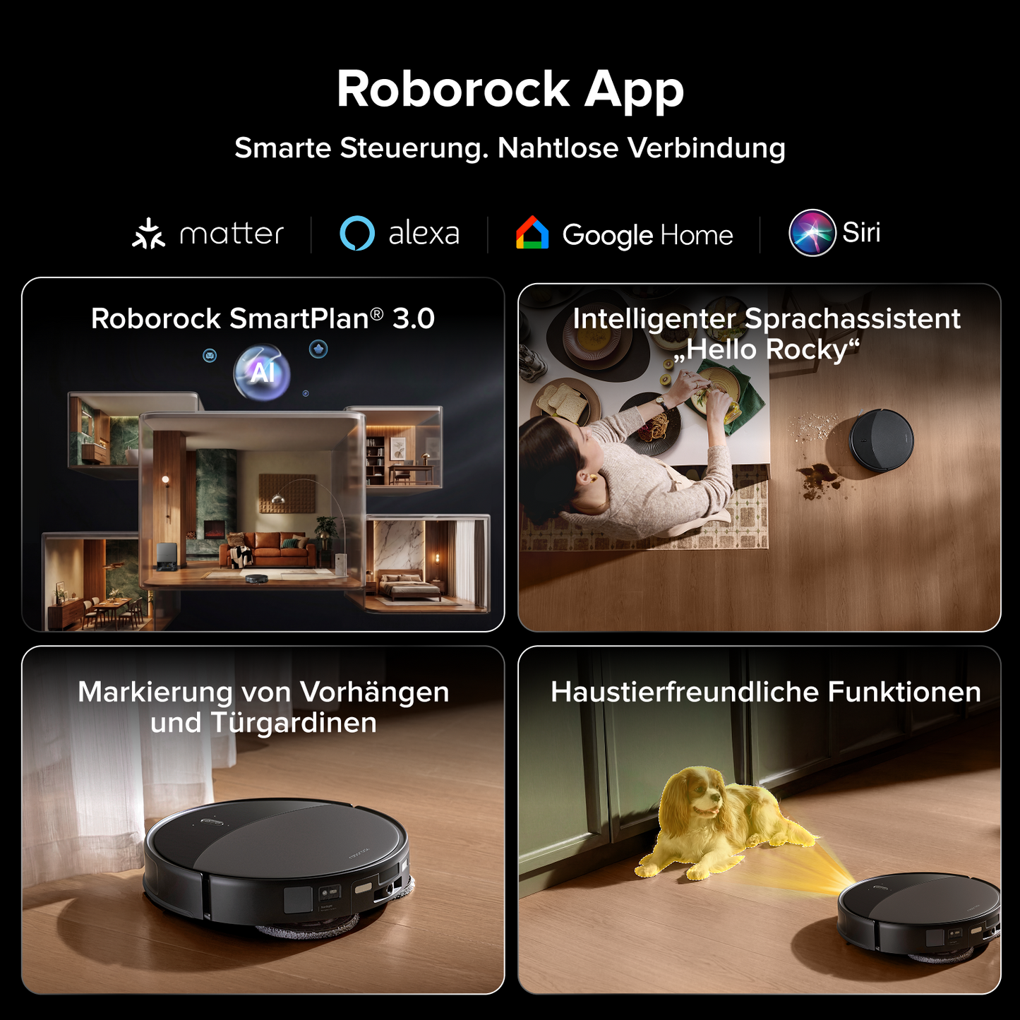 Roborock Saros 20 – AdaptiLift™ Chassis 3.0 für die reibungslose Überwindung von Schwellen, mit einer Saugkraft von 36.000 Pa