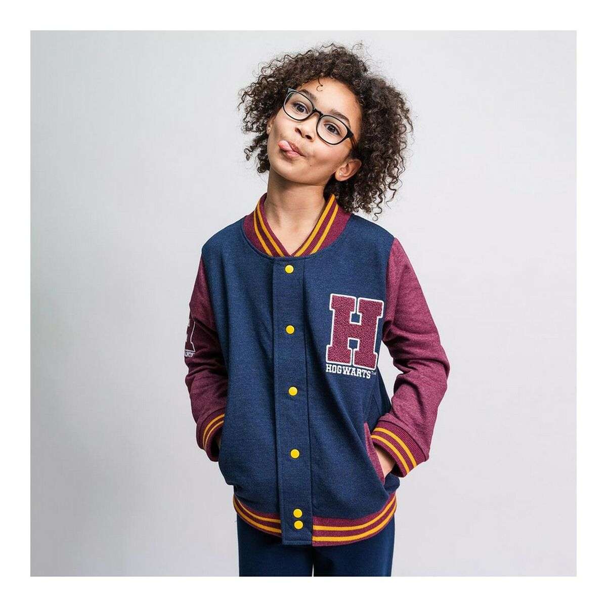 Dunkelblaue Harry Potter Jacke für Kinder aus Baumwolle und Polyester