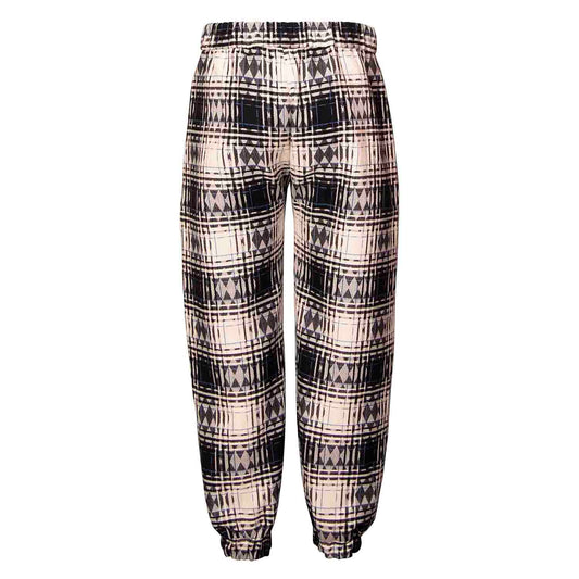 Kids Pants in Black & White Tartan-3