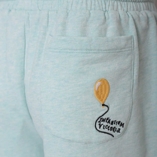 Mint Green Girls and Boys Sweat Shorts-1