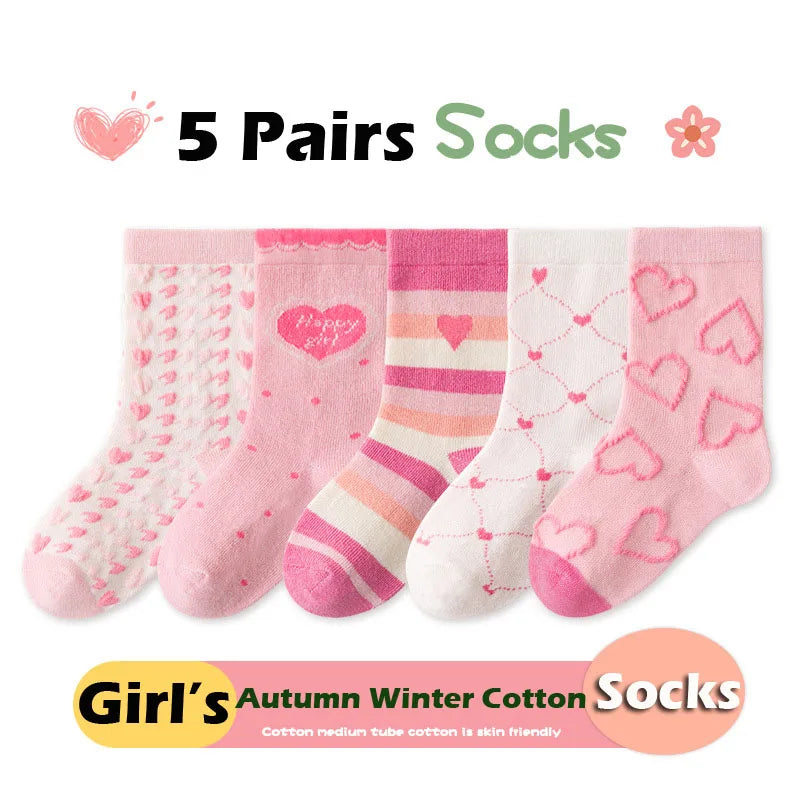 Mädchen Socken für den Frühling 5 Paar - Meloni2