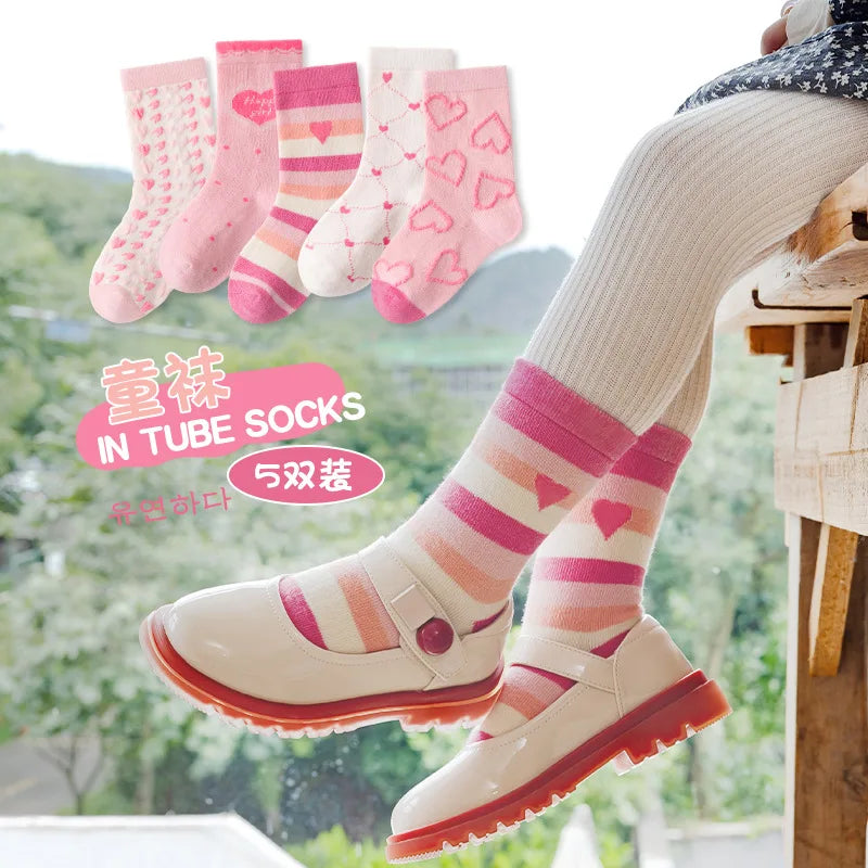 Mädchen Socken für den Frühling 5 Paar - Meloni2