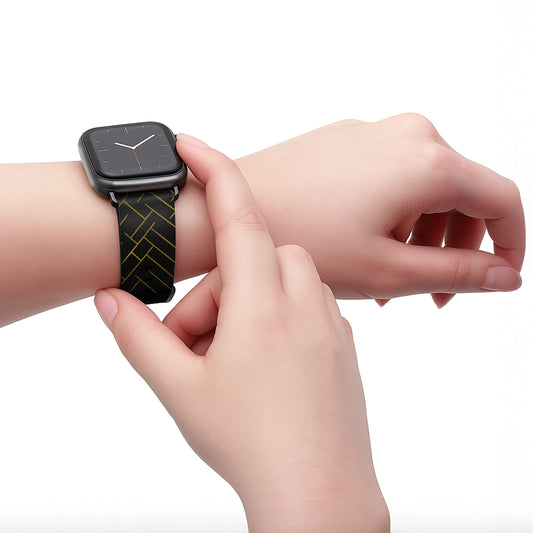 Noir - Apple Watch Armband 44-49mm & 42 (Serie 1-3) NALIA Berlin