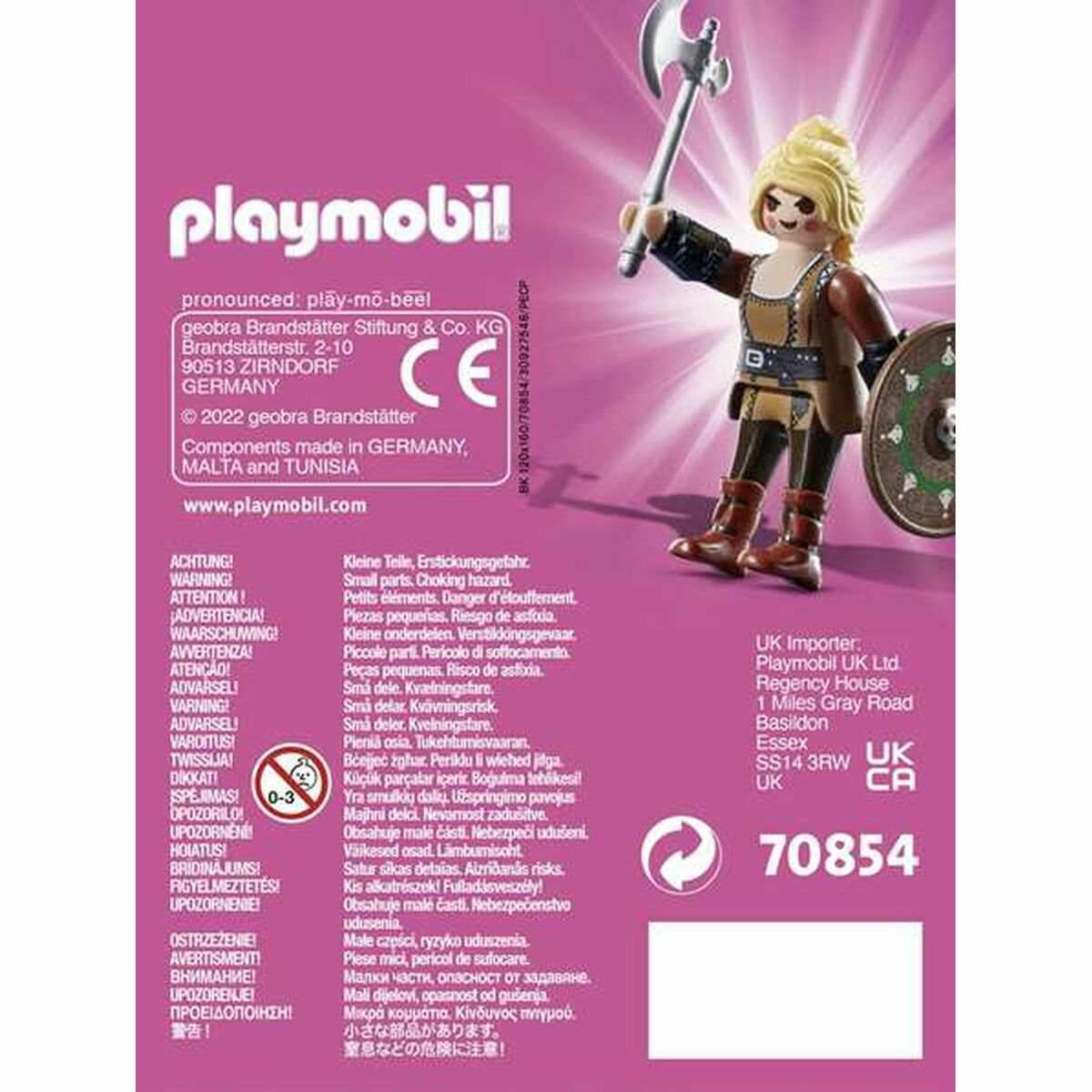 Playmobil Figur mit Gelenken Wikingerin aus 5 Teilen für fantasievolles Rollenspiel
