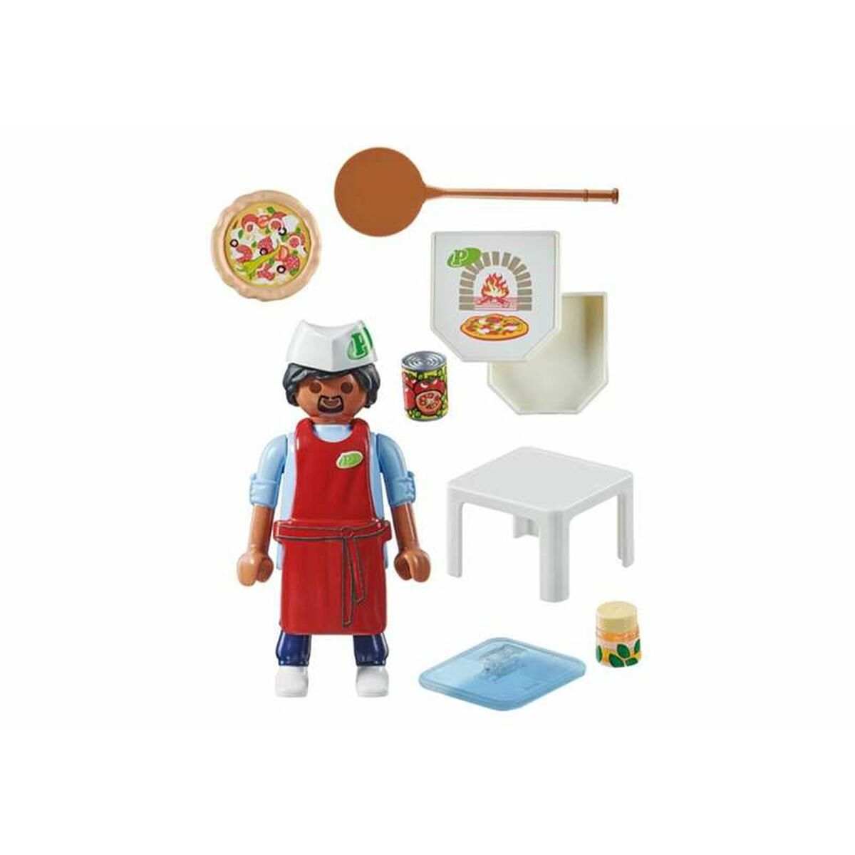 Playmobil 71161 Special PLUS Pizza Maker Set with 13 pieces for creative role play