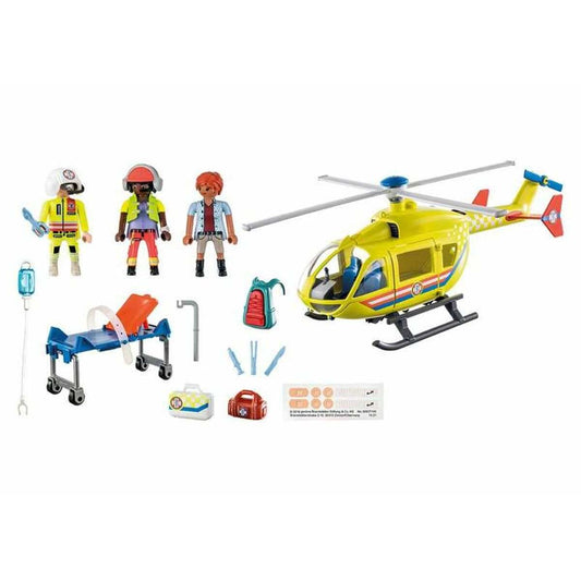 Playmobil 71203 City Life Rescue Helicopter Spielset mit 48 Teilen für fantasievolle Rettungsmissionen