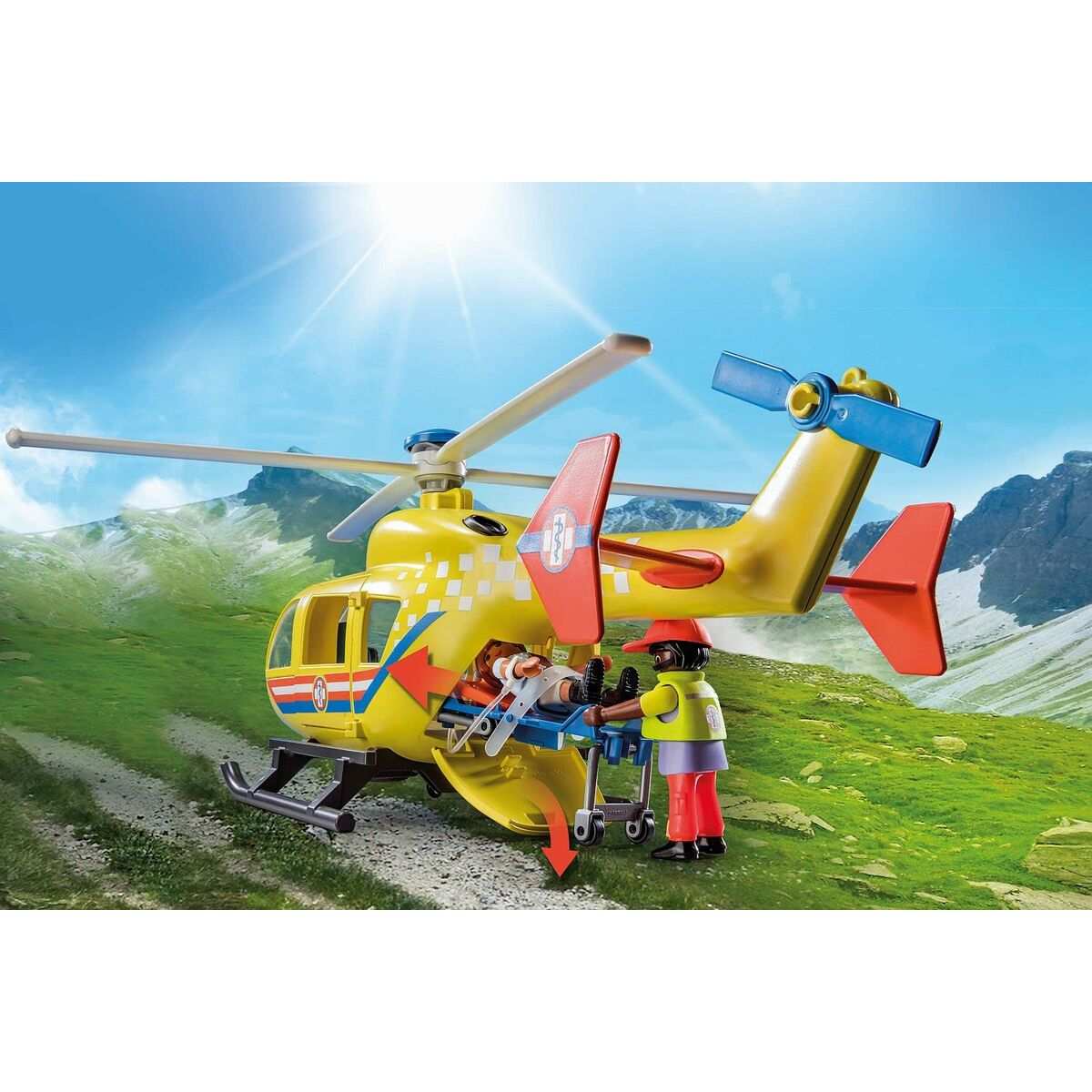 Playmobil 71203 City Life Rescue Helicopter playset with 48 pieces and detailed figures
