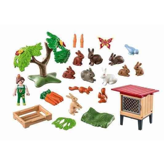 Playmobil 71252 Country Rabbit Hutch Spielset mit 41 Teilen für Kinder
