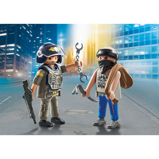 Playset Playmobil 71505 Polizei Dieb 9 Stücke - Meloni2