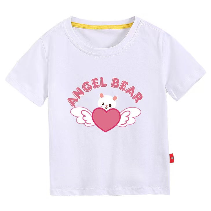 Kurzarm T-Shirt Angel Bear - Meloni2