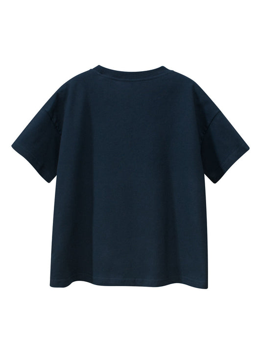 Boys and Girls’ Letters Print T-shirt in European and American Style-1