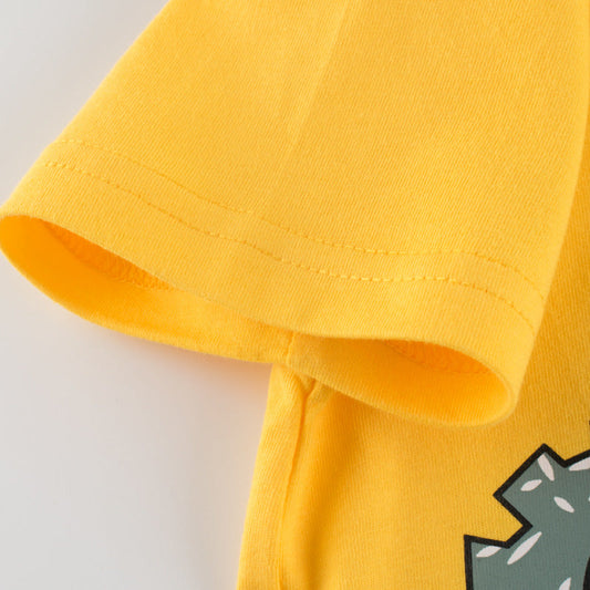 Sommer T-Shirt gelb mit Traktor - Meloni2