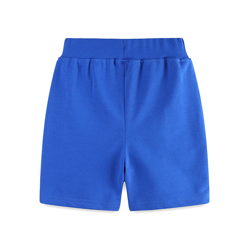 Summer New Arrival Kids Boys Cotton Casual Style Cartoon Lion and Letters Pattern Shorts-1