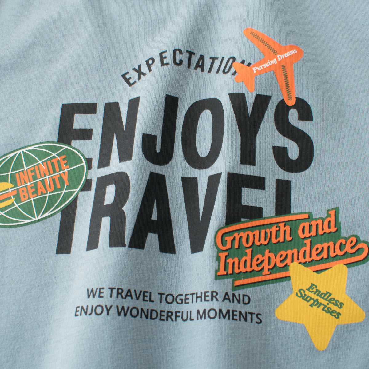 Summer Boys’ Cartoon and Letters Print T-shirt in European and American-2