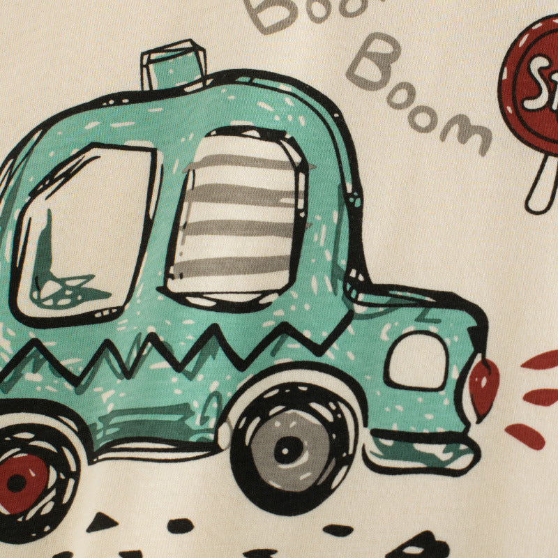 Kurzarm T-Shirt mit Auto - Meloni2