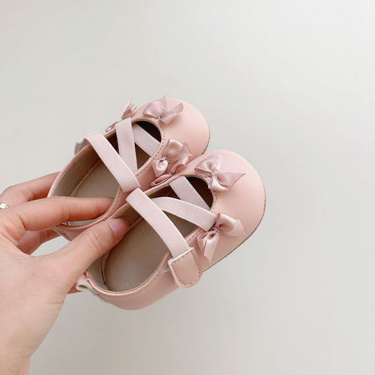 Spring Baby Girl Fashion Butterfly-bows Pattern Toddler Soft-Sole Anti-slip Walking Shoes-1