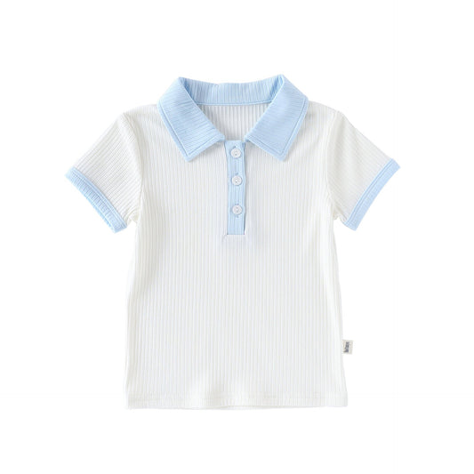 Summer Arrival Baby Unisex Short Sleeves Polo Top-1