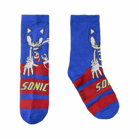 Kinder Socken Sonic 3er-Pack mit bunten Sonic Designs aus Baumwolle
