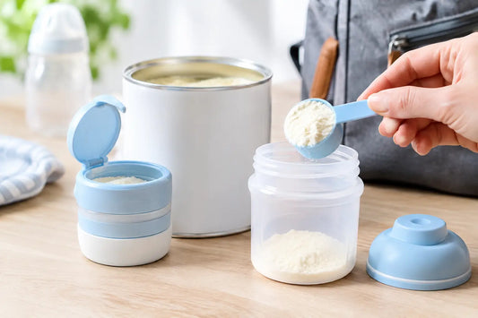Milchpulver unterwegs hygienisch portionieren