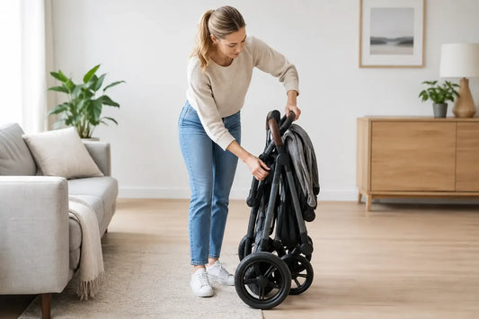 Kinderwagen sicher zusammenklappen - 7 Schritte