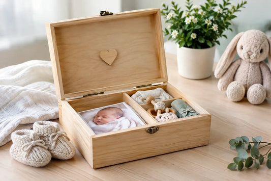 Schöne Erinnerungsboxen zur Geburt auswählen