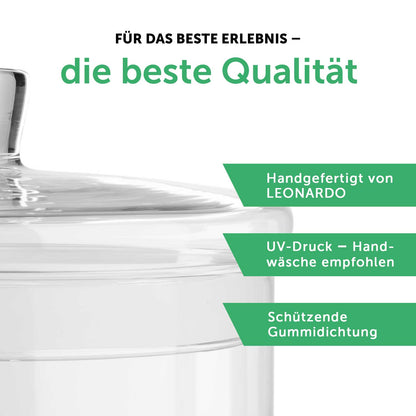 Leonardo Keksglas mit Motiv Weihnachts Kalorien zählen nicht