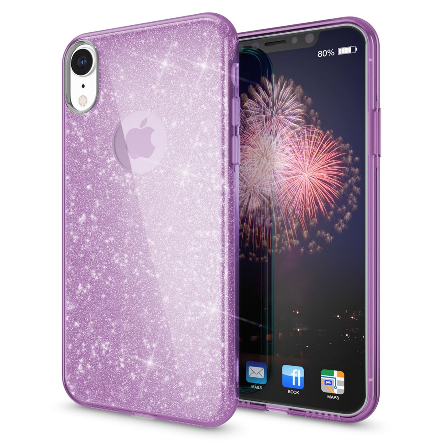 NALIA Glitzerhülle für iPhone XR – Funkelnder Glitzer-Look & Grip – SHINEPOP (Silikon Case) – Marke aus Berlin