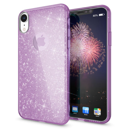 NALIA Glitzerhülle für iPhone XR – Funkelnder Glitzer-Look & Grip – SHINEPOP (Silikon Case) – Marke aus Berlin