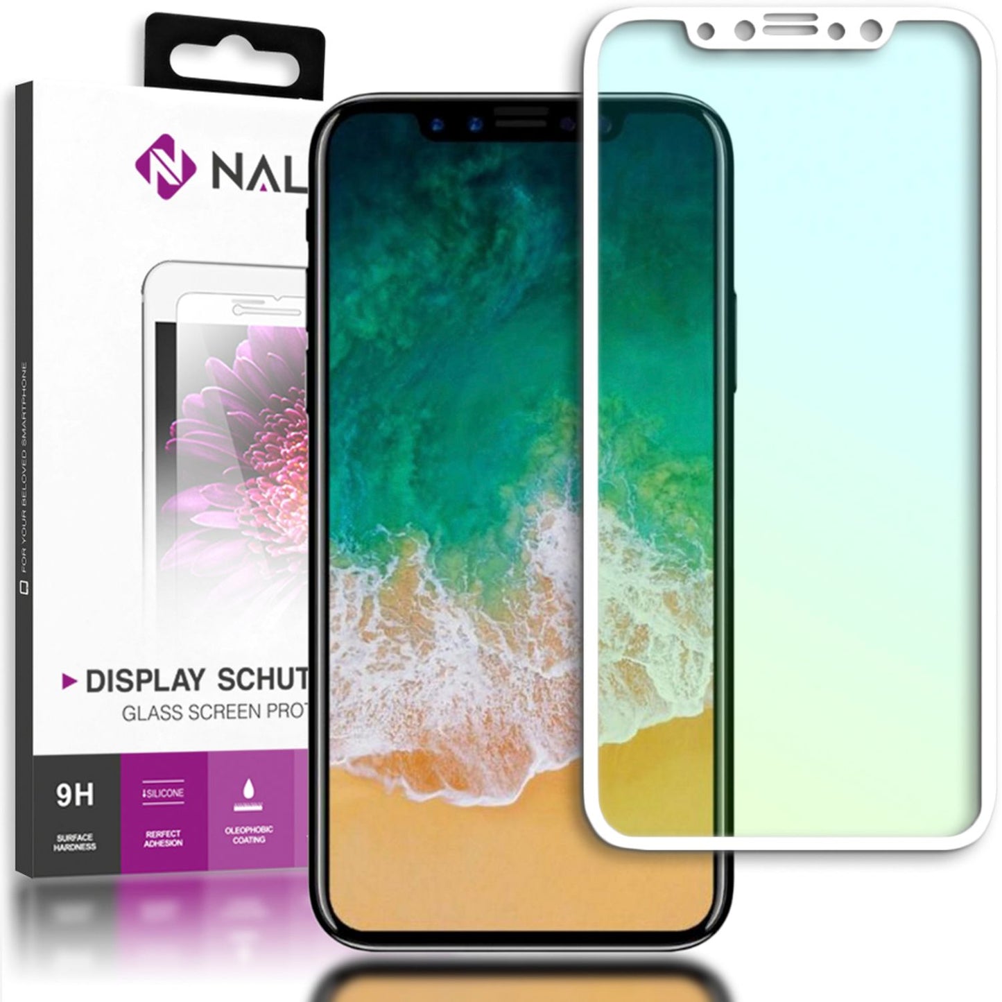 NALIA Schutzglas kompatibel mit iPhone 11 Pro / iPhone X XS, 5D Full-Cover Displayschutz 9H gehärtete Glas-Schutzfolie Bildschirm-Abdeckung, Schutz-Film Screen Protector Tempered Glass
