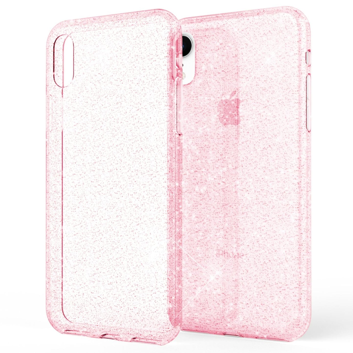 NALIA Glitzerhülle für iPhone XR – Funkelndes Silikon Case – DAZZLIN (Transparent & Stoßfest) – Marke aus Berlin