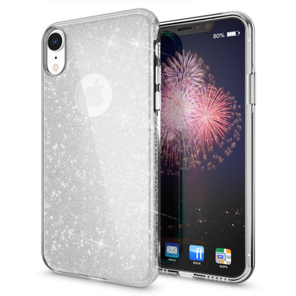 NALIA Glitzerhülle für iPhone XR – Funkelnder Glitzer-Look & Grip – SHINEPOP (Silikon Case) – Marke aus Berlin