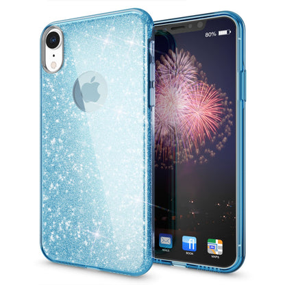 NALIA Glitzerhülle für iPhone XR – Funkelnder Glitzer-Look & Grip – SHINEPOP (Silikon Case) – Marke aus Berlin