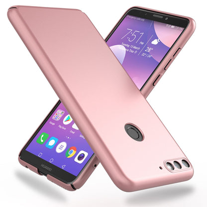 NALIA Ultra Slim Hardcase für Huawei Y7 (2018) – Anti-Fingerabdruck & 0.5mm Dünn – PUREFIT (Matt & Leicht) – Marke aus Berlin