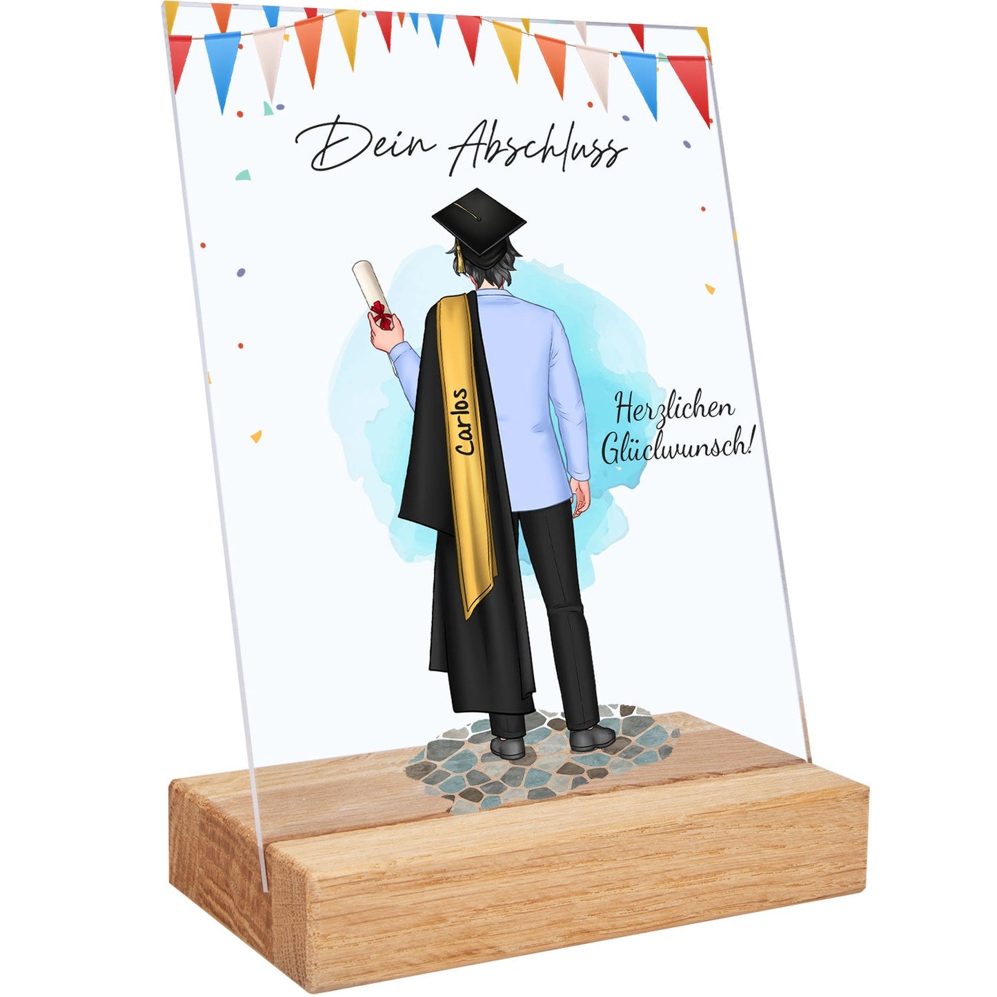 Acrylglas mit Konfiguration - Schulabschluss Bachelor/Master