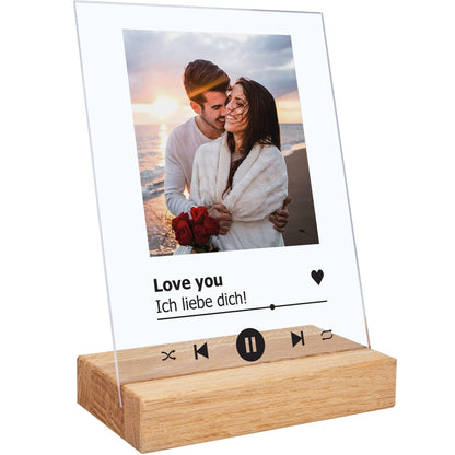Personalisiertes Song Cover auf Acrylglas - Geschenk mit eigenem Foto im Musik Cover Design