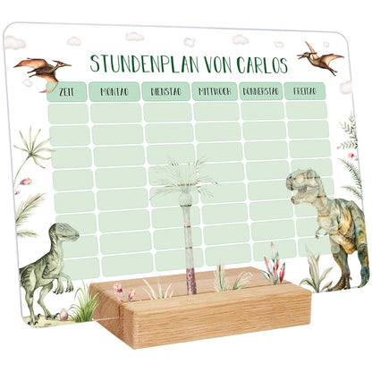 Personalisierter Stundenplan mit Namen in versch. Motiven