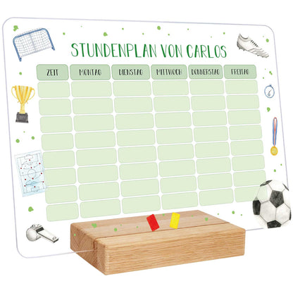 Personalisierter Stundenplan mit Namen in versch. Motiven