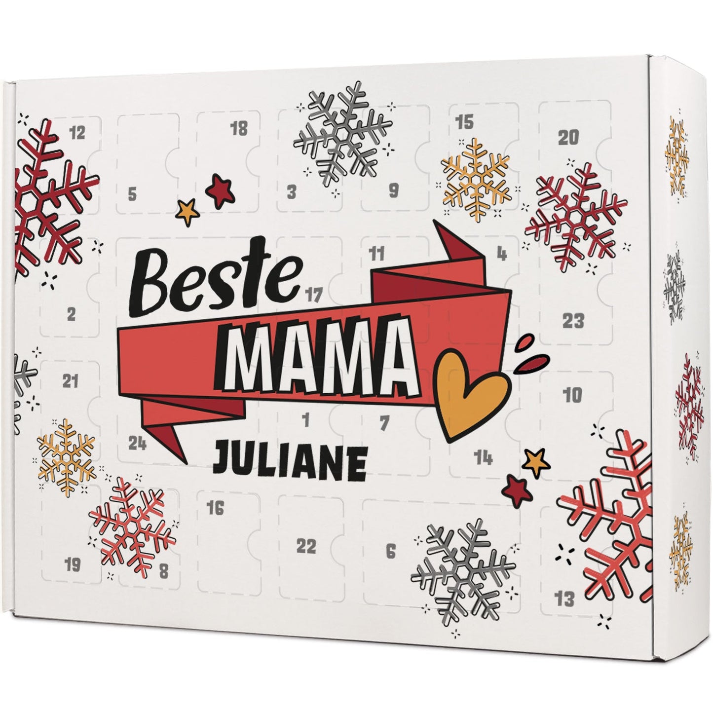 Personalisierter DIY Adventskalender mit Beste/Bester Design zum selbst Befüllen