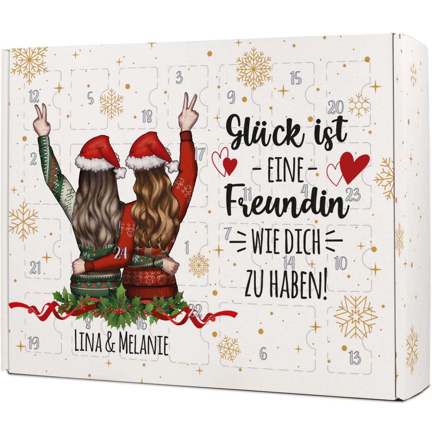 Personalisierter DIY Adventskalender - Konfigurator Freundinnen zum selbst Befüllen