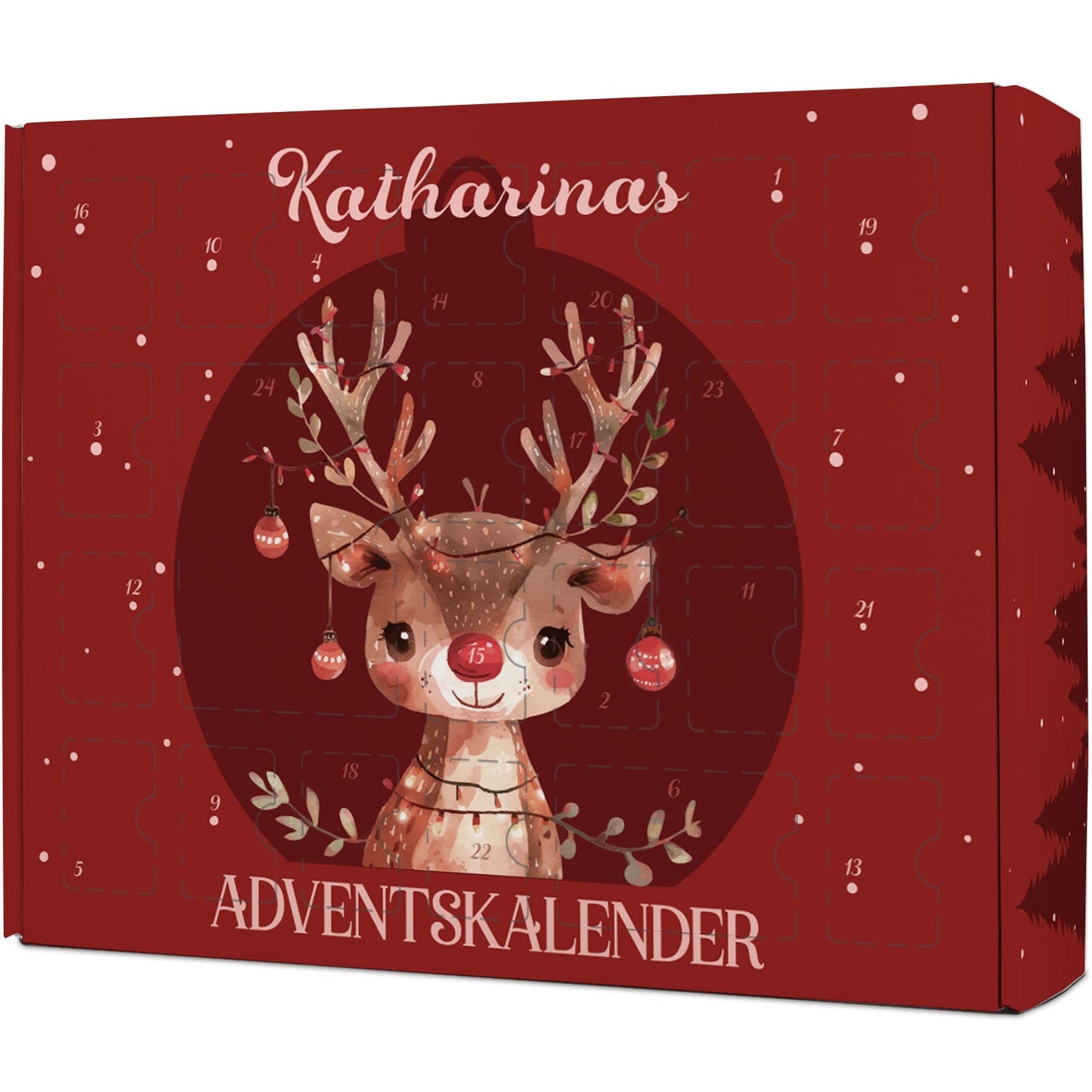 Personalisierter DIY Adventskalender mit Rentier Design zum selbst Befüllen