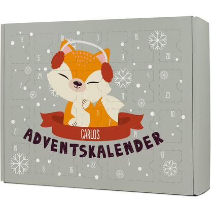 Personalisierter DIY Adventskalender mit Weihnachtstiere Design zum selbst Befüllen