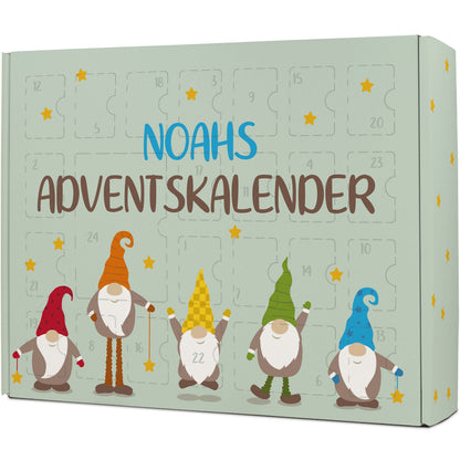 Personalisierter DIY Adventskalender mit Wichtel Design zum selbst Befüllen