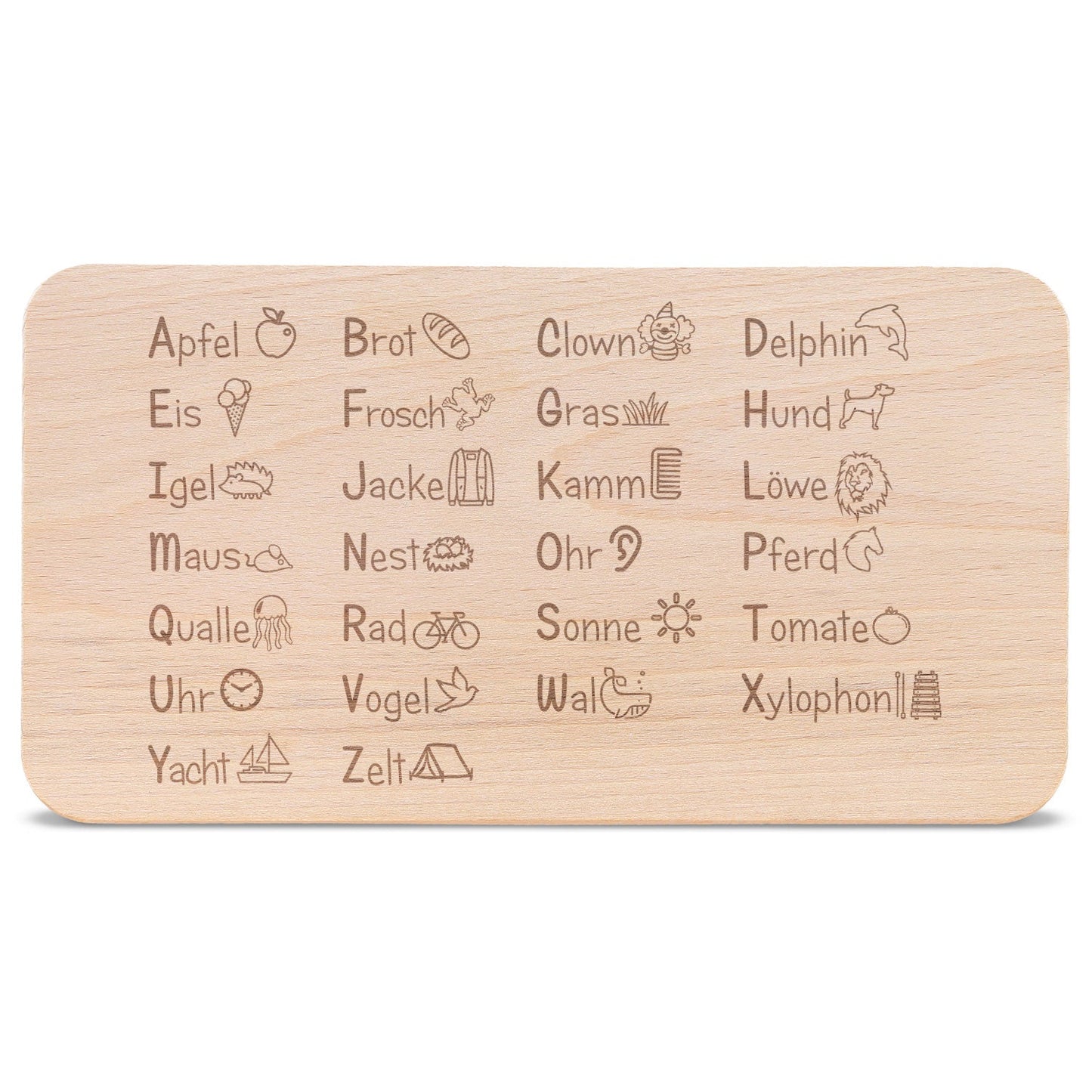 Frühstücksbrettchen "Das ABC Brotzeitbrett"
