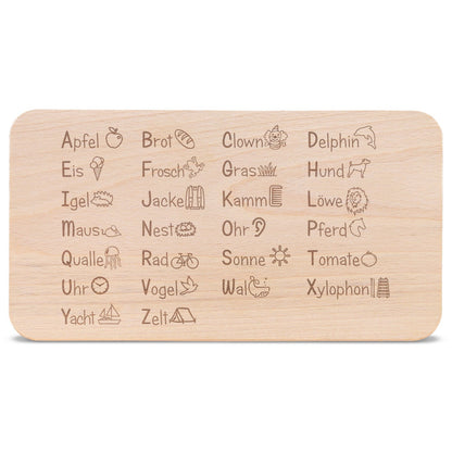 Frühstücksbrettchen "Das ABC Brotzeitbrett"