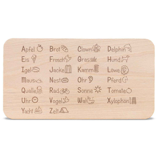 Frühstücksbrettchen "Das ABC Brotzeitbrett"